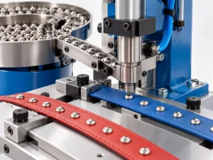 Vibratörlü ve Sürücülü Drop Çakma Makinesi – Otomatik Drop Besleme Uygulaması